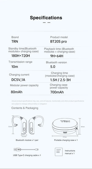 TRN BT20S Pro | Bluetooth 5.0